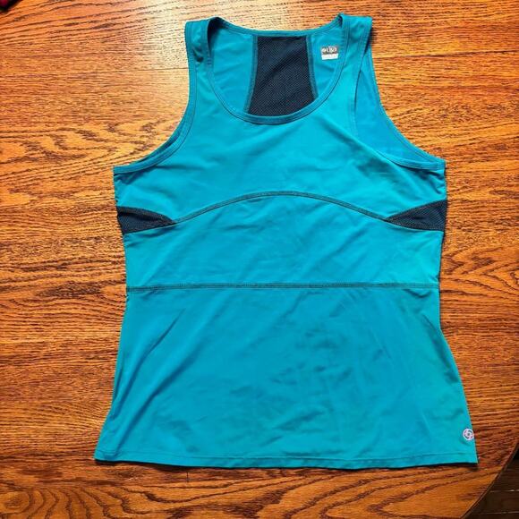 Set of 2 Activewear Tank Tops Grey Daisy Fuentes Size L & Blue Lija Size L Yoga - Picture 9 of 16